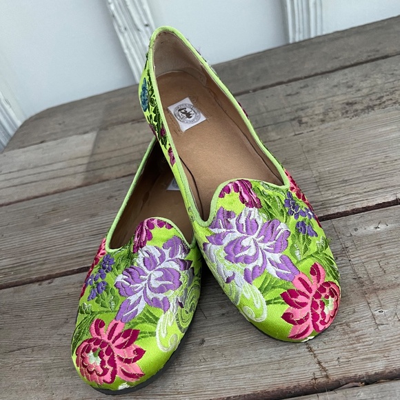 Silk Flats made in Valencia by Silk Artisans Sz 8.5 - Picture 3 of 4